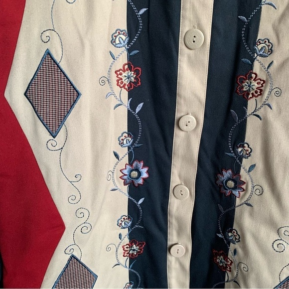 Vintage Western Women’s Button Long Sleeve Shirt Embroidered Size Medium - Picture 3 of 5